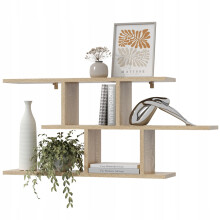 EstiloHome Wandregal LINEA 100 x 45 cm Eiche Sonoma – Hängeregal für Bücher und Deko, 18 mm Platten, bis 10 kg