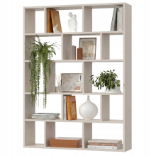 EstiloHome Wandregal SOMBRA 105 x 141 cm Kaschmir – offenes Bücherregal zum Aufhängen, 18 mm Platten, bis 30 kg