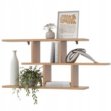 EstiloHome Wandregal LINEA 100 x 45 cm Buche – Hängeregal für Bücher und Deko, 18 mm Platten, bis 10 kg