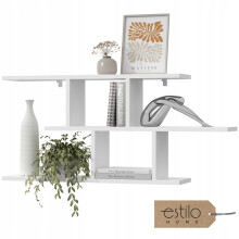 EstiloHome Wandregal LINEA 100 x 45 cm Weiß – Hängeregal für Bücher und Deko, 18 mm Platten, bis 10 kg