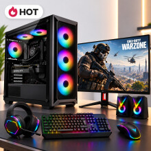 Fast Gaming Intel Core i5 PC Bundle with 16GB RAM, NVIDIA GT730 4GB Graphics, 128GB SSD + 1TB HDD, Windows 10 Pro, Keyboard, Mouse, Monitor & Speakers