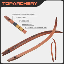 Toparchery ILF recurve boog ledematen, 62 inch, bamboe en koolstof, voor 19 inch booghandvat