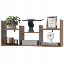 EstiloHome Wandregal FILO 97 x 40 cm Nussbaum – Hängeregal für Bücher und Deko, 18 mm Platten, bis 10 kg
