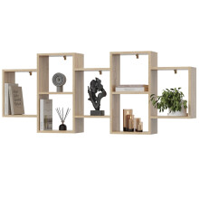 EstiloHome Wandregal ZENDA 160 x 65 cm Eiche Sonoma – Hängeregal für Bücher und Deko, 18 mm Platten, bis 20 kg