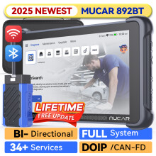 MUCAR 892BT AI OBD2 Diagnosetool, 8 inch tablet met 35 resetfuncties en ECU-codering voor alle systemen