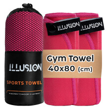 illusion Microfibre Gym Towel for Active Sport 40x80cm, Sweat Towel for Gym