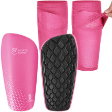 Northdeer Footbal Shin Pads Boys,Sleeves with Insert Pocke(Pink L)