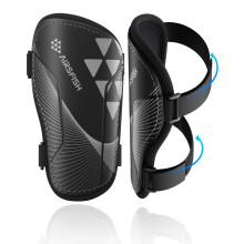 Shin Pads Boys CE Certified Airsfish Kids Football Shin Guards Breathable Non Slip Extended Adjustable Straps Lightweight Soccer Shin Pads for Boys Gi