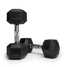 NORTHERN Hex Dumbbells Pair 1KG-10KG Pairs with Metal Handles Anti-Rolling Sports Weights Sets Home Gym Equipment Workout Fitness Hexagonal Rubber Coa