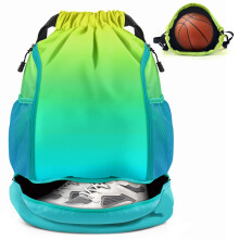 BROTOU Unisex Drawstring Backpack, Waterproof Gym Bag, Large Oxford PE Pack, Students School Backpack, Durable Sports Ball Bag, with Shoe Bag (A, Yell