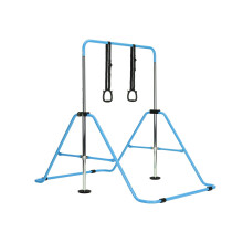 Gymnastics Bar without Mat, Adjustable Kids Gymnastics Equipment for Home, Training Kip Bar with Non-Slip Base, 5 Height Levels 31.5-51.2", Gym Bars f