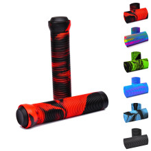 Team Dogz Mixed PU Soft Rubber Flangeless Handlebar Grips For Stunt Scooters, Bikes, MTB, BMX etc With Bung Ends. Long 150mm with 22mm Internal Diamet