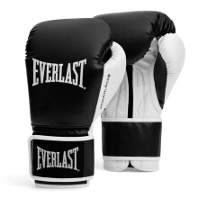 Everlast Powerlock OG 12oz Boxing Gloves (Black/White), Muay Thai, Men