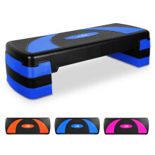 JLL Fitness Large Aerobic Step Platform with 3 Adjustable Heights (Blue)