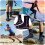 PAWHITS Neoprene Wetsuit Socks, 3mm Sand Proof Beach Booties 6