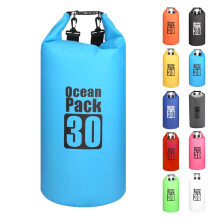 MORAINJAY 30L Waterproof Dry Bag Sky Blue with Backpack Straps for Kayaking
