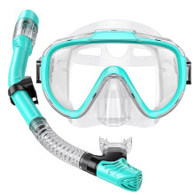 Lealinga Snorkel Set Adult Kid Panoramic View Snorkel Mask with Travel Bag