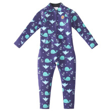 Swimbubs Kids Full Length Thermal Wetsuit 2mm Neoprene – Long Sleeve & Leg Suit for Cold Pools & Beach (3-4 Years, Blue Whale)
