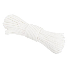 Rebower 550 Paracord Rope 15m, 4mm Thin Paracord Nylon Cord 7-Strand Core [for Tent Camping Outdoor Gear] - White