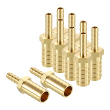 sourcing map 10pcs 15mm to 7mm Brass Hose Barb Fitting Metal Splicer