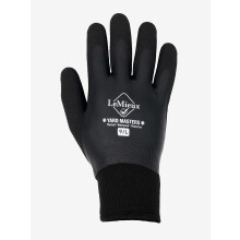 LeMieux Unisex Thermal Work Gloves in Black with Soft Warm Fleece Lining - Waterproof Hand Cover - Comfortable Fit Horse Equestrian Accessory - Small