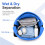 Pinboov Waterproof Drawstring Bag, PE Kit Bag with Shoe Compartment Blue 4