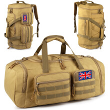 Bunnychic Tactical Gym Bag for Men, 50L 3-in-1 Sports Duffle Bag for Travel