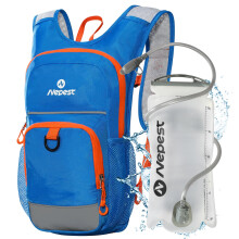 Nepest Kids Hydration Backpack with 1.5L Water Bladder for Cycling, Green