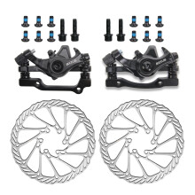 AEYINO Bicycle Disc Mechanical Brake Kit Line Pulling Disc Brakes Caliper