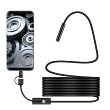 3-in-1 5.5mm Endoscope Camera, HD Inspection Tool for Cars & Pipes, Waterproof Industrial Borescope with Photo & Video Function