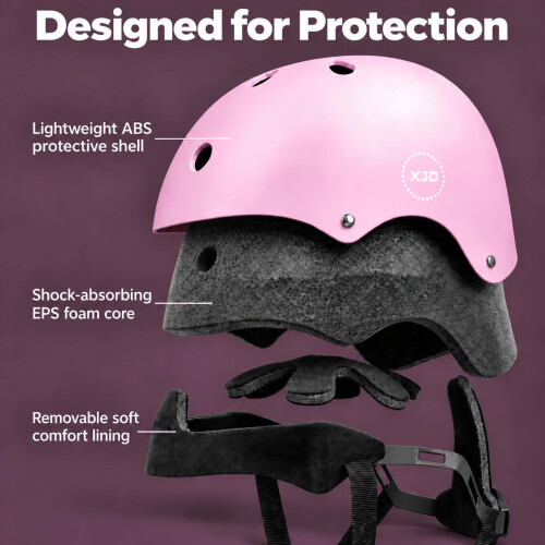 Skateboard Helmet (Pink, S) 2