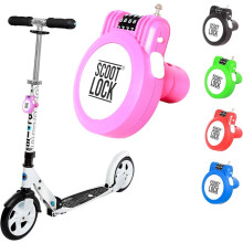 SCOOT LOCK Portable Combination Scooter Lock New Reinforced Scooter Lock Steel Wire Chain Cable Micro Trunki Birdie Ozbozz EVO for Kids Children and