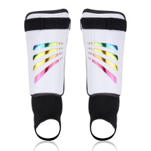 Football Shin Pads | Ankle Protection Kids Shin Pads | Non Slip Adjustable Straps Soccer Shin Guards Boys Girls | Glitter Rainbow Shin Guards Kids 5-1