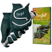 PUR3 Golf Rain Golf Gloves Men Women Pair Wet Grip All Weather (Men Medium Large)