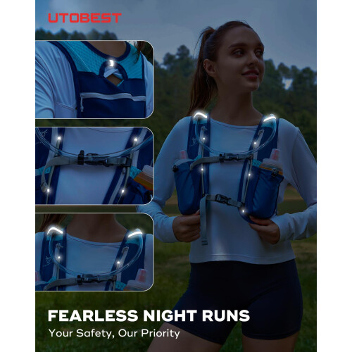 UTOBEST Running Vest Lightweight Hydration Pack with 1.5L Water Bladder 2