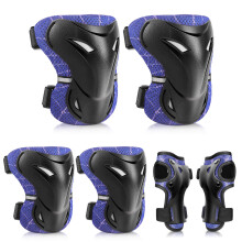 YooxArmor Adjustable 6 Pcs Kids Knee Pads Elbow Pads Wrist Guards Set
