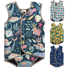 Swim Cosy Baby/Toddler Wetsuit Vest with UPF50 - Neoprene Wrap around design for Boys/Girls 0-3 years - Unicorns, Dinosaurs, Ducks (Life in the Sea, L