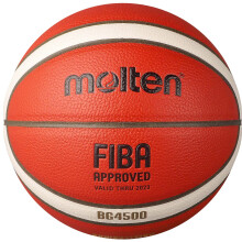 Molten 4500 Premium Leather Basketball (6) (Tan/White)