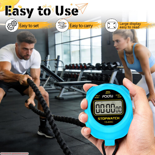 Digital Simple Stopwatch Timer, Single Lap Stop Watch Countdown Timer 2