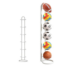 Senaire Football Stand, Metal Vertical Ball Stand Organizer Holder for Basketball Football Soccer Volleyball Rugby, Space-Saving Removable Ball Storag