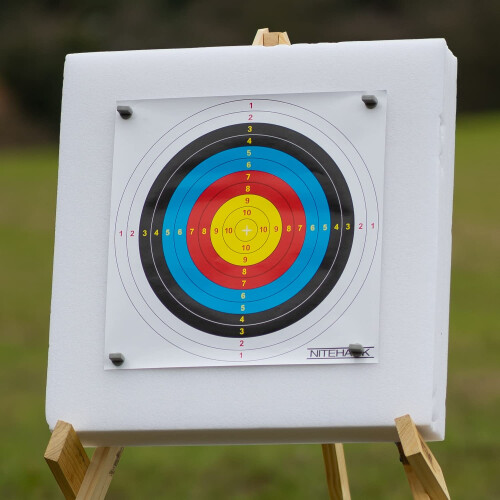 Nitehawk 60x60cm Archery Self Healing Foam Target Board + 20 Paper Faces 1
