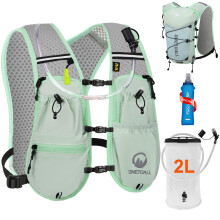 ONETOALL Running Vest Women with TPU Water Bottle 500ml & Water Bladder 2L, Lightweight Hydration Running Vests Mens, Reflective Running Backpack for