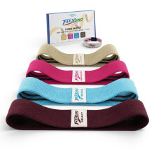 HABBY SPORT Fabric Resistance Bands Set of 4, Serenity Edition
