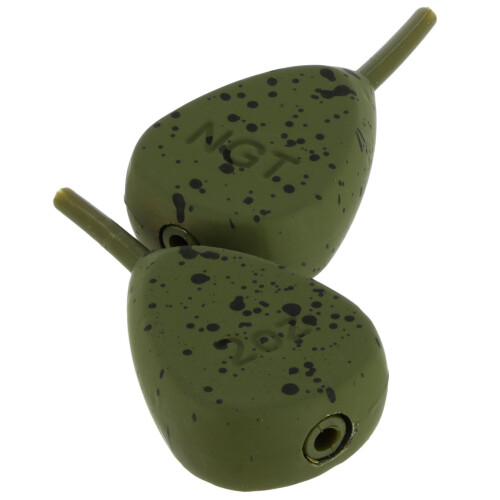 10x Fishing Weights Inline Flat Pear Green Carp Tackle, 10x INLINE 2oz 1