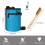 MoKo Rock Climbing Chalk Bag with Brush, 2 Pockets, Light Blue 6