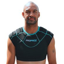 PROPADZ Adult Rugby Shoulder Pad Vest – World Rugby Approved, Modular Gel Pads, Lightweight and Breathable Protection for All Levels (S)
