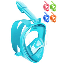 HINATAA Snorkel Mask for Kids, 180 Panoramic View Free Breathing Full Face Snorkeling Mask Anti-Fog and Anti-Leak Suitable For Children Aged 4-15 (