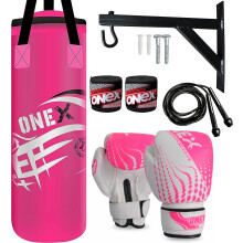 Boxing Punch Bag Heavy Target Pucnhing Training Bag Kickboxing Muay Thai Wall Bracket Filled Set 1pair Kids Punching Gloves MMA Muay Thai Martial Arts