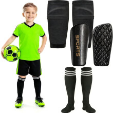Soccer Shin Guards for 3-16 Years Old Children Boys Girls, Kids Toddler Youth Shin Pads, Mini Protective Soccer Shin Pads with Sleeves and Long Soccer