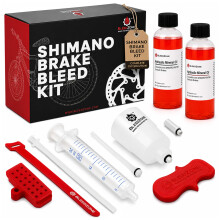 BleedZone Shimano Brake Bleed Kit with 180ml Shimano Mineral Oil - Hydraulic Brake Bleeding Kit for MTB, Road, and Gravel Bikes
